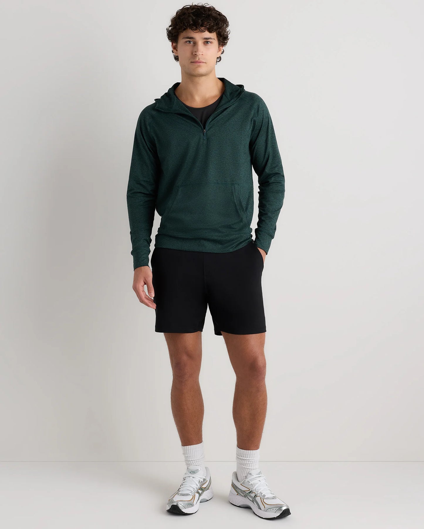 Flowknit Performance Half-Zip Hoodie - S / Heather Green