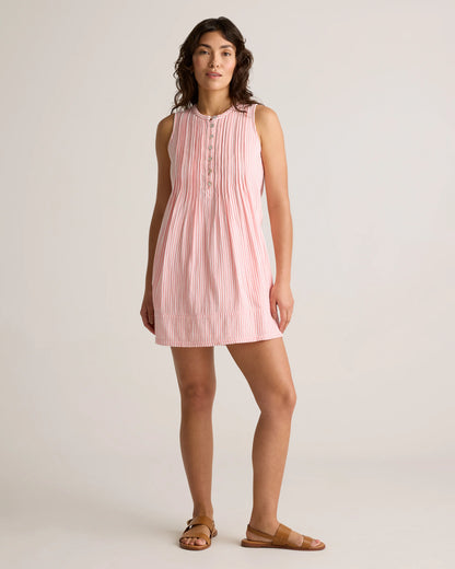100% Organic Cotton Gauze Sleeveless Swing Dress - XS / Amaranth Pink