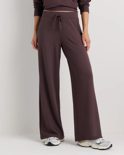 SuperSoft Fleece Wide Leg Pants - XS / Dried Fig