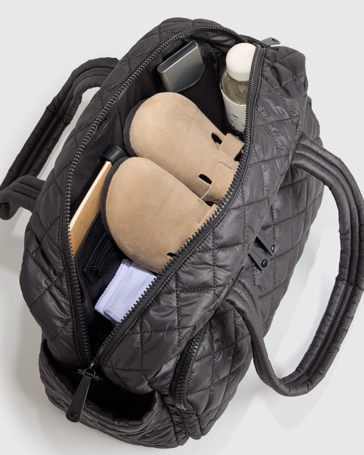Transit Quilted Duffle Bag - One Size / Taupe Brown