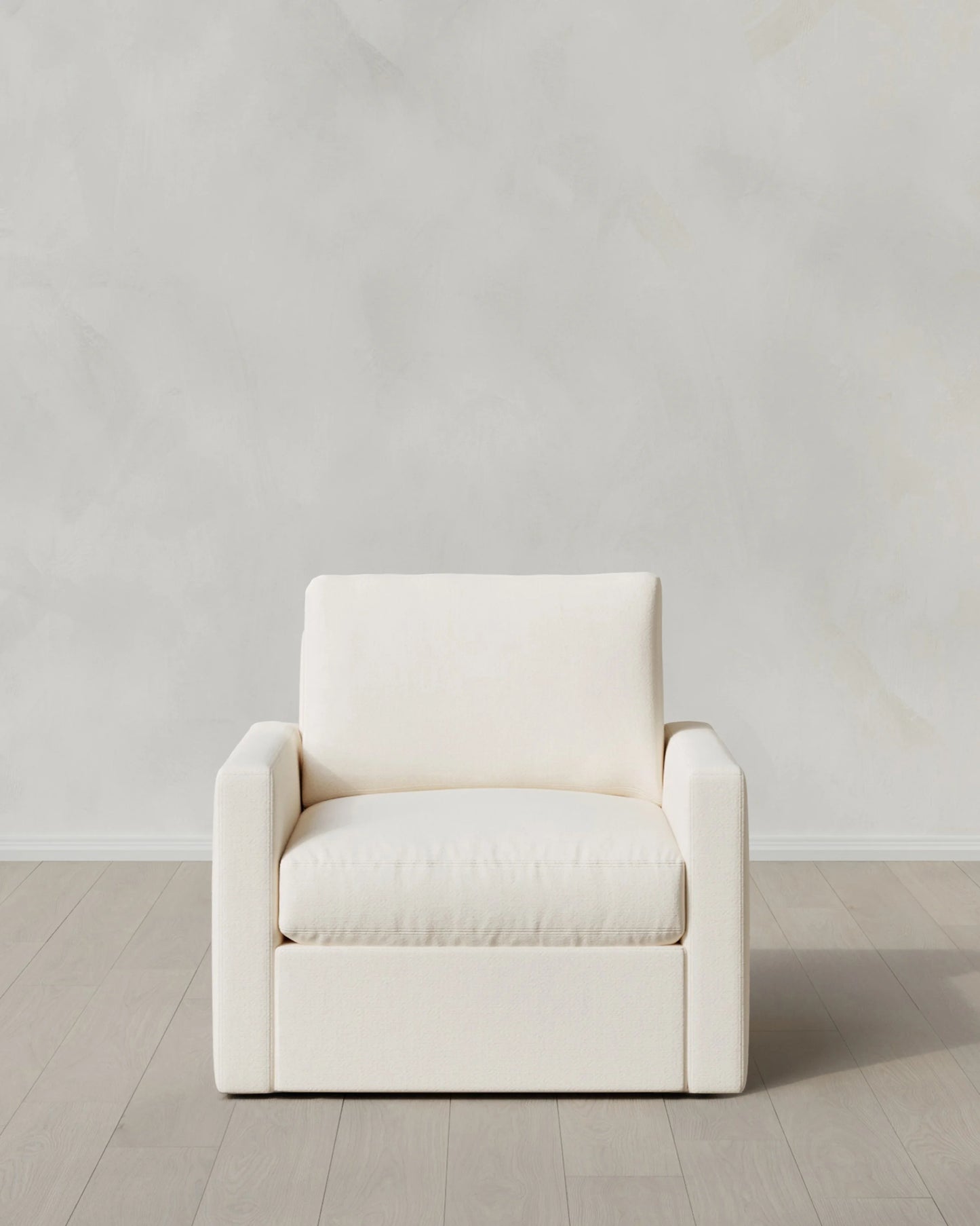 Brennan Swivel Chair in Performance Chenille Linen Blend - 32" / Slate