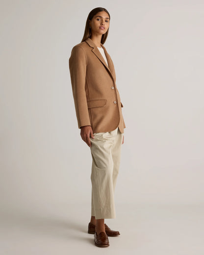 Double-Faced Merino Wool Soft Blazer - XS / Caramel