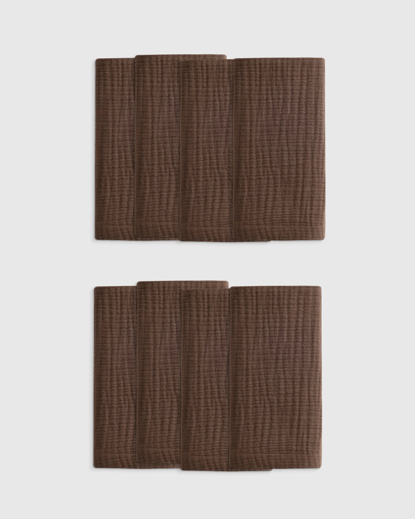 Organic Cotton Gauze Napkins (Set of 8) - One Size / Chocolate