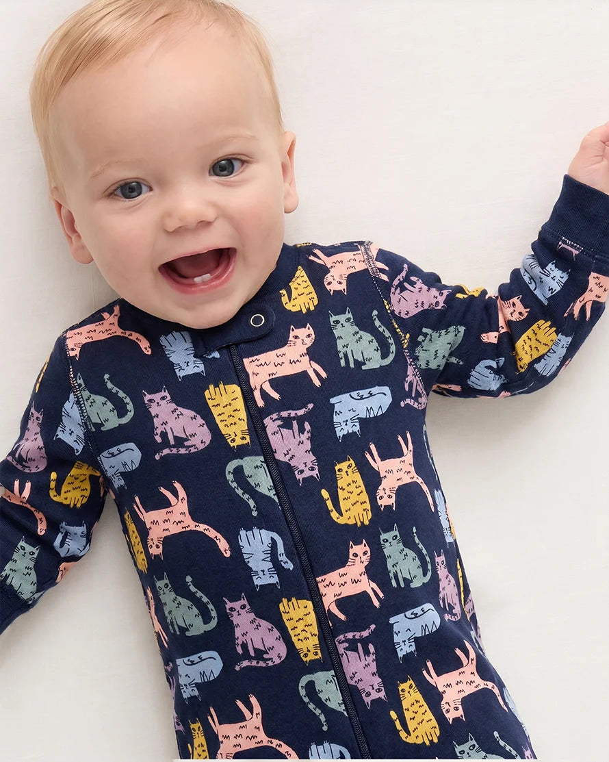 100% Organic Cotton Footie Pajama - 0-3M / Vehicles