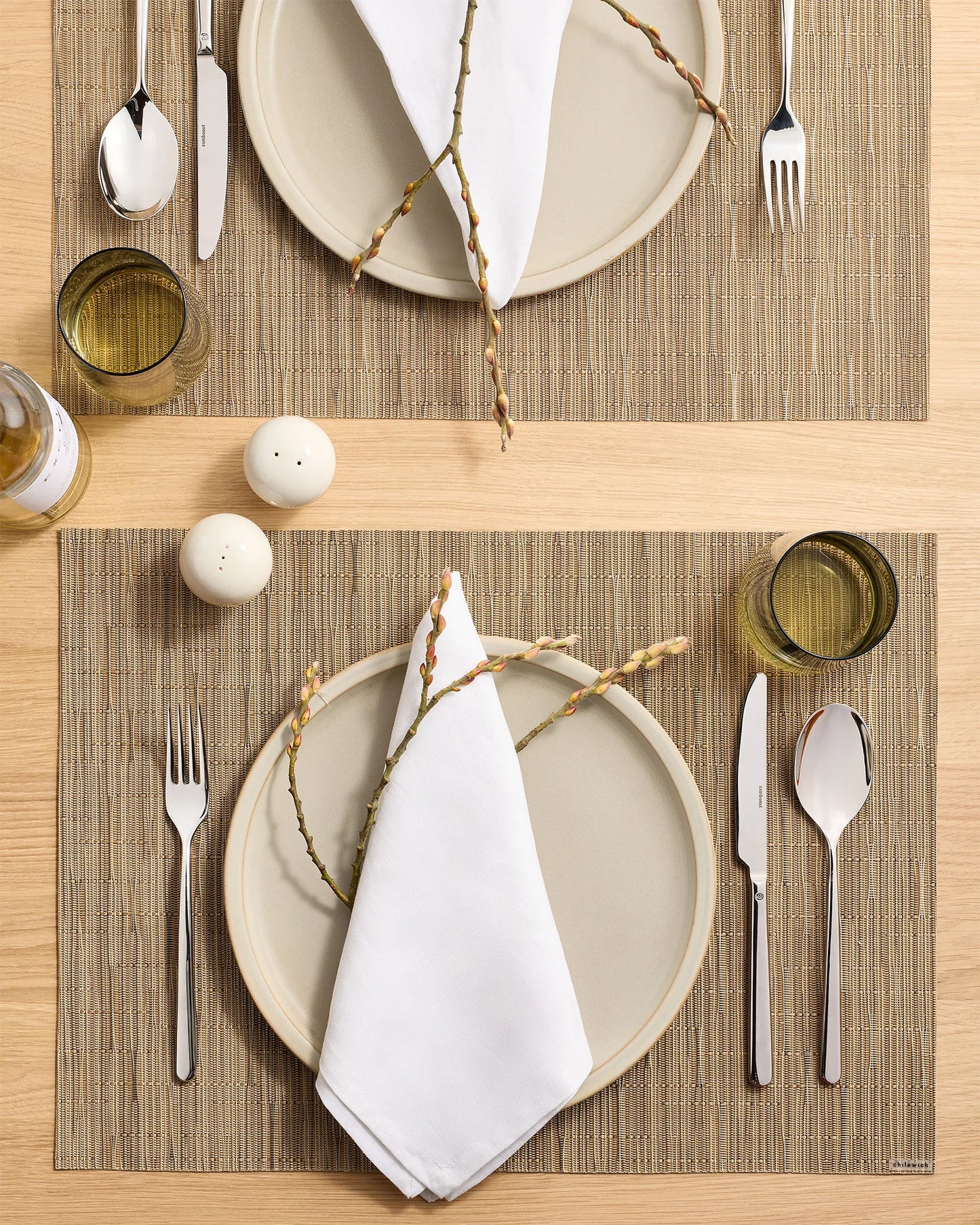 Bamboo Easy-Care Rectangular Placemat, Set of 4 by Chilewich - One Size / Coconut
