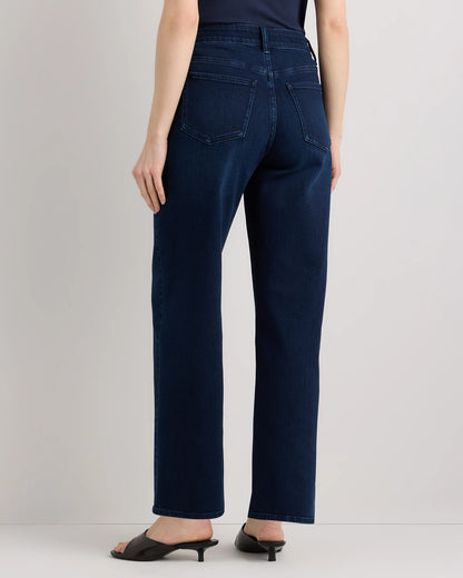 Bella Stretch Patch Pocket Wide Leg Jeans - 24 / Seaside Blue