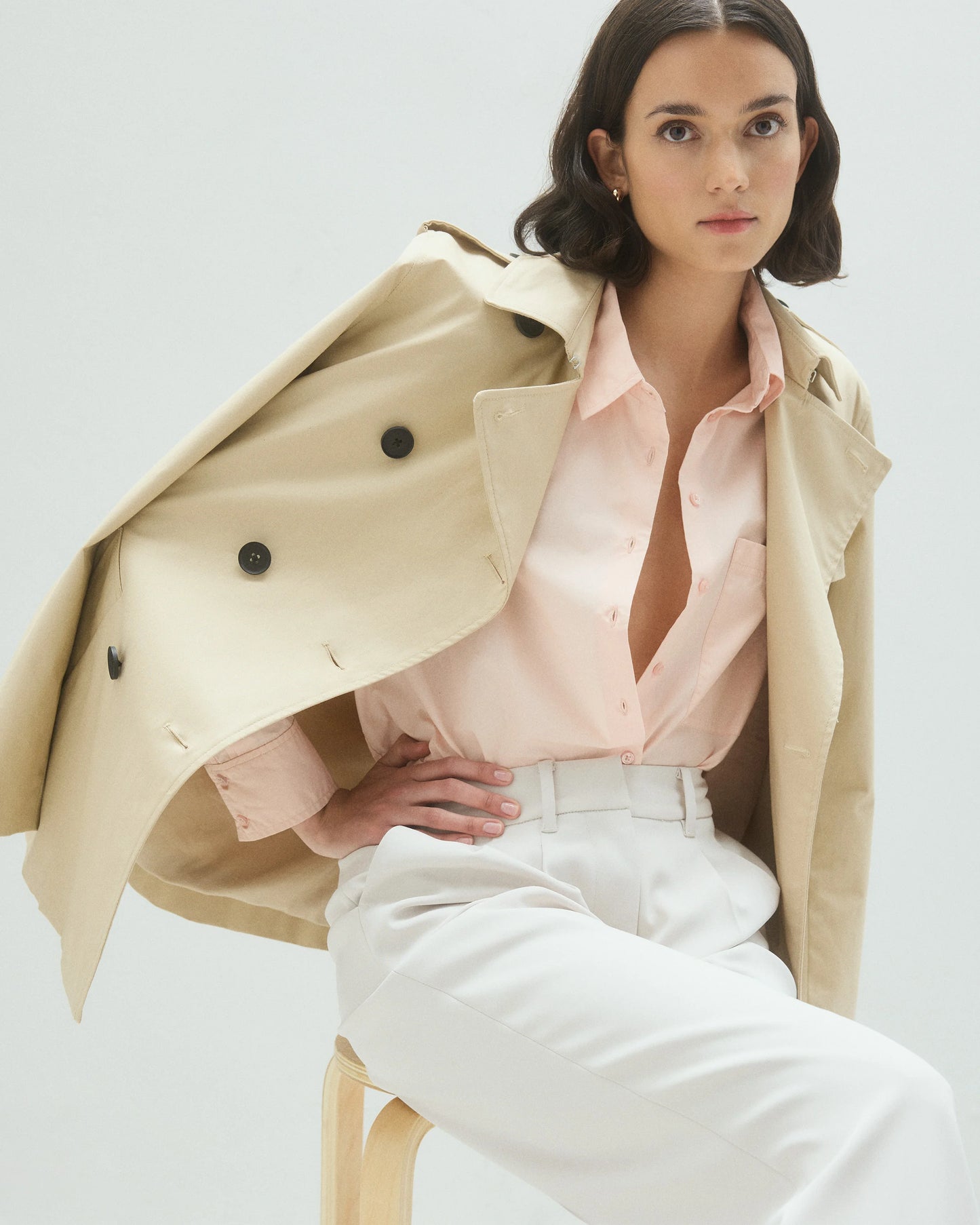 Comfort Stretch Short Trench Coat - XS / Coffee Bean Brown