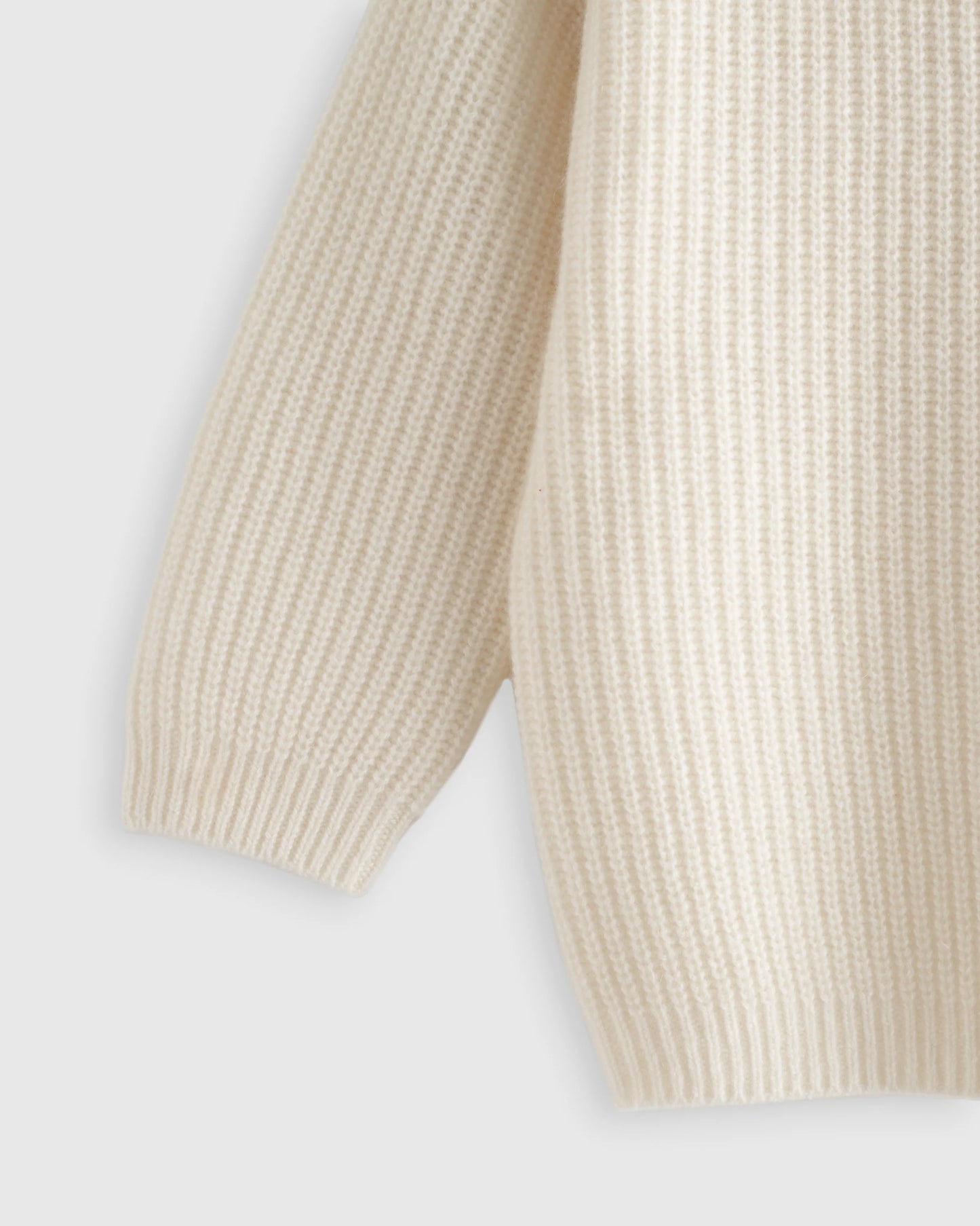 Washable Cashmere Fisherman Tunic Sweater - 3-6M / Heather Grey