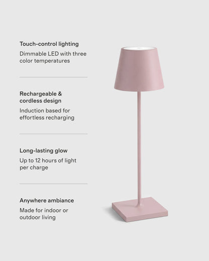 Poldina Pro Rechargeable Table Lamp by Zafferano - Regular / White