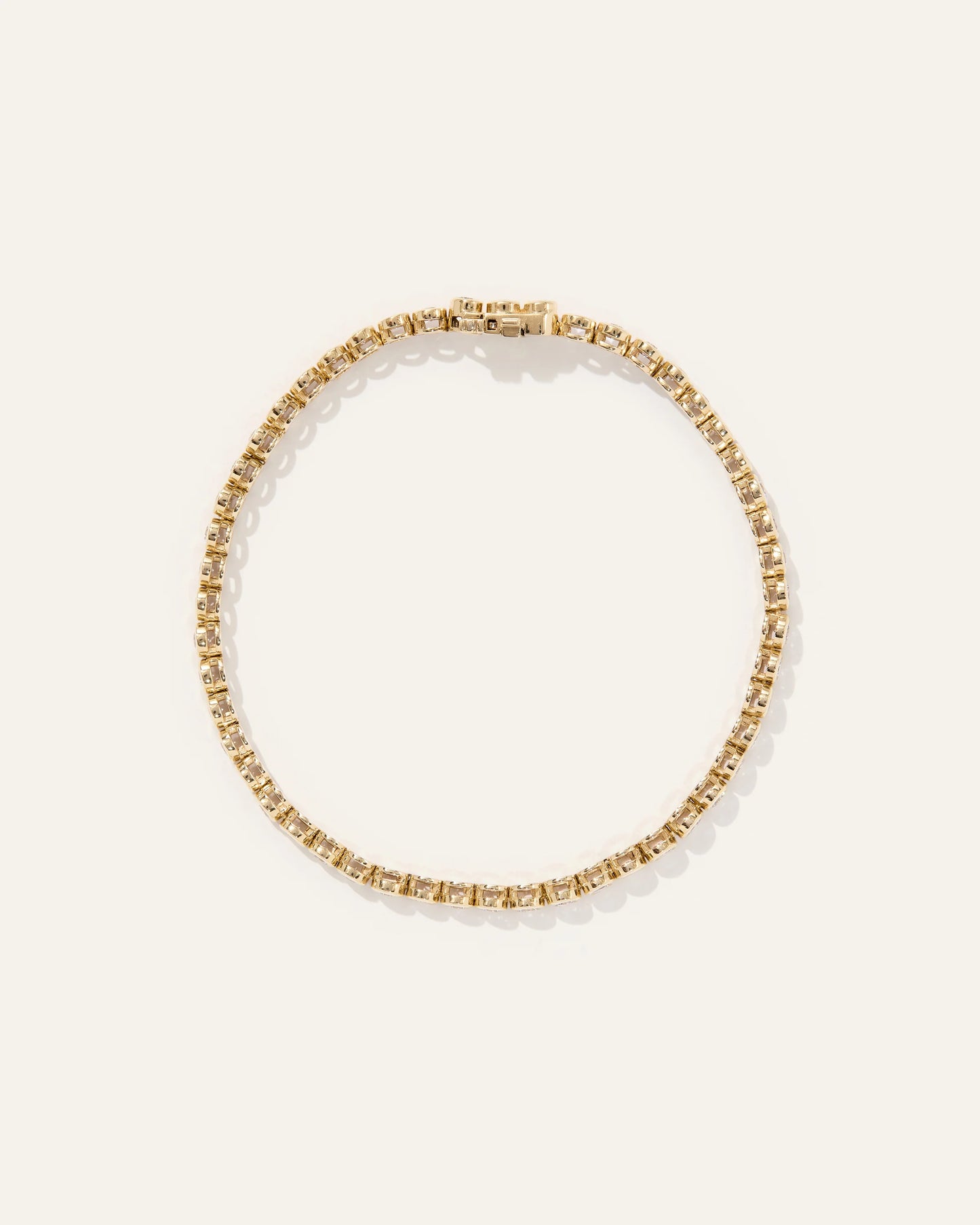 14K Gold Lab Grown Diamond Bezel Set Tennis Bracelet - 2ctw - 6.5" / Yellow Gold
