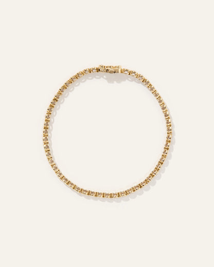 14K Gold Lab Grown Diamond Bezel Set Tennis Bracelet - 2ctw - 6.5" / Yellow Gold