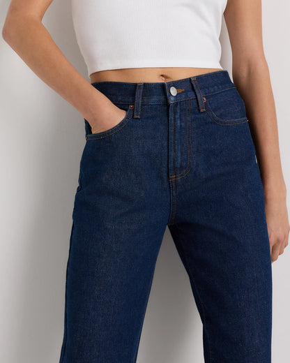 Bella Rigid Straight Jeans - 24 / Powder Blue Raw Hem