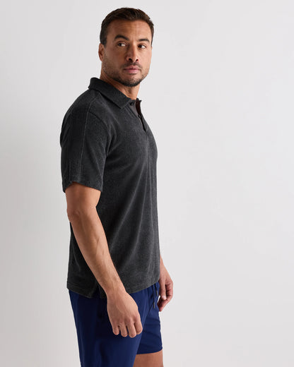 100% Organic Cotton Terry Towel Polo - S / Charcoal