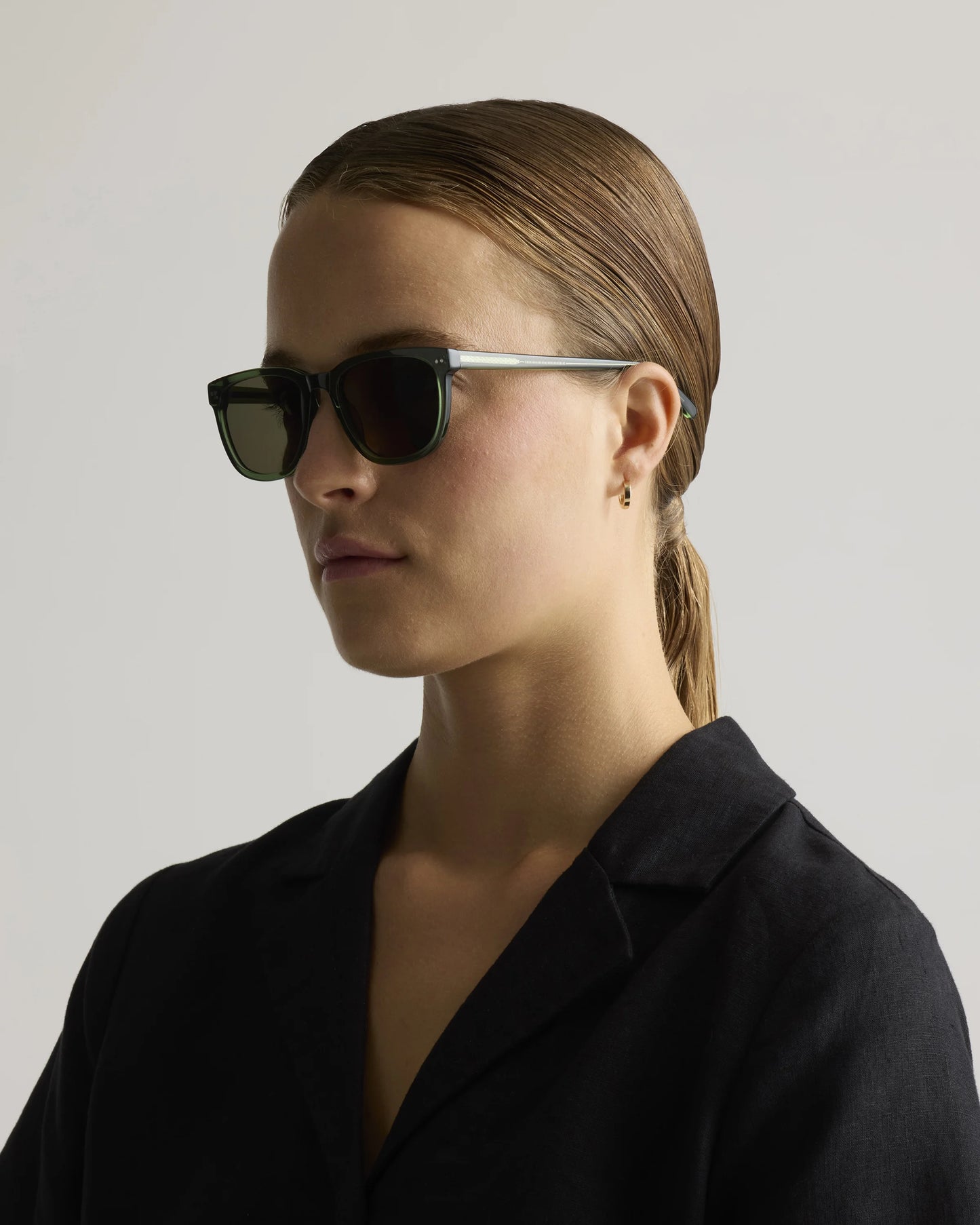 Athens Polarized Acetate Sunglasses - One Size / Clear Brown with Brown lens