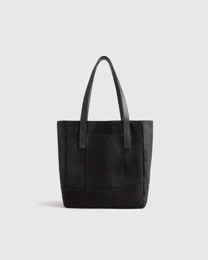 Waxed Canvas Utility Tote - One Size / Black