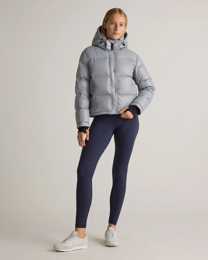 Responsible Down Cropped Puffer Jacket - XS / Shiny Black