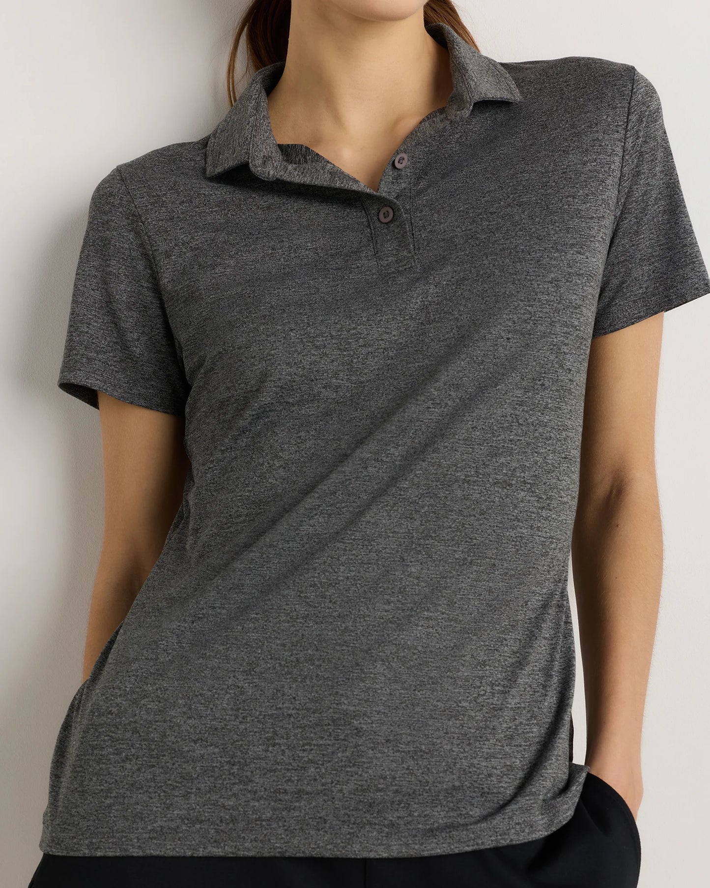 Flowknit Breeze Short Sleeve Polo - XS / Charcoal