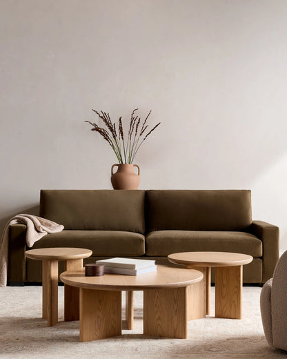 Solid Oak Accent Table - 36" Coffee Table / Natural
