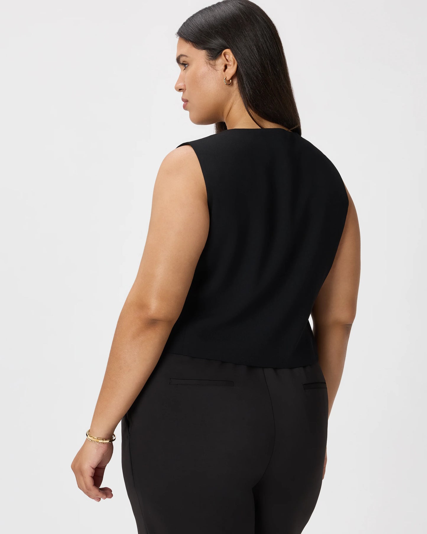 Fluid Crepe Vest - XS / Navy