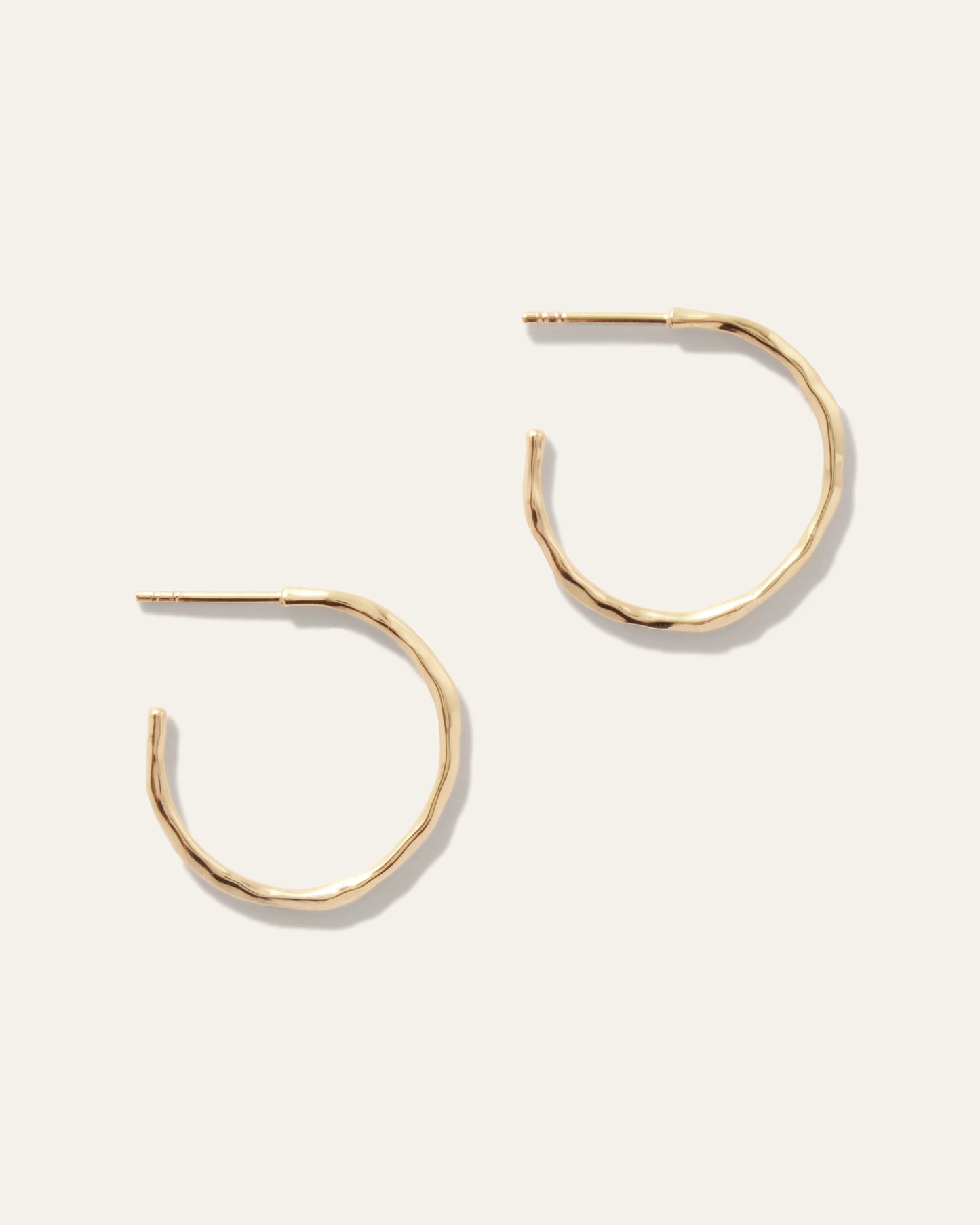 Hammered Hoops - One Size / Gold Vermeil