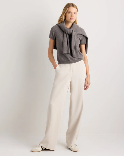 Mongolian Cashmere Tee - XS / Pale Custard Yellow