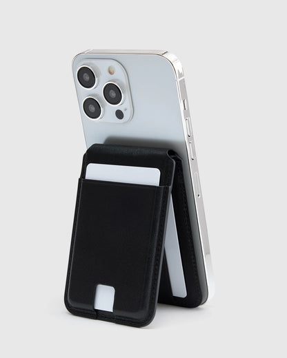 Leather MagSafe Wallet & Phone Stand - One Size / Cognac