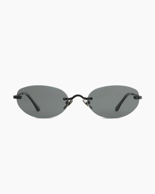 Seoul Polarized Stainless Steel Sunglasses - Standard / Black with Grey lens