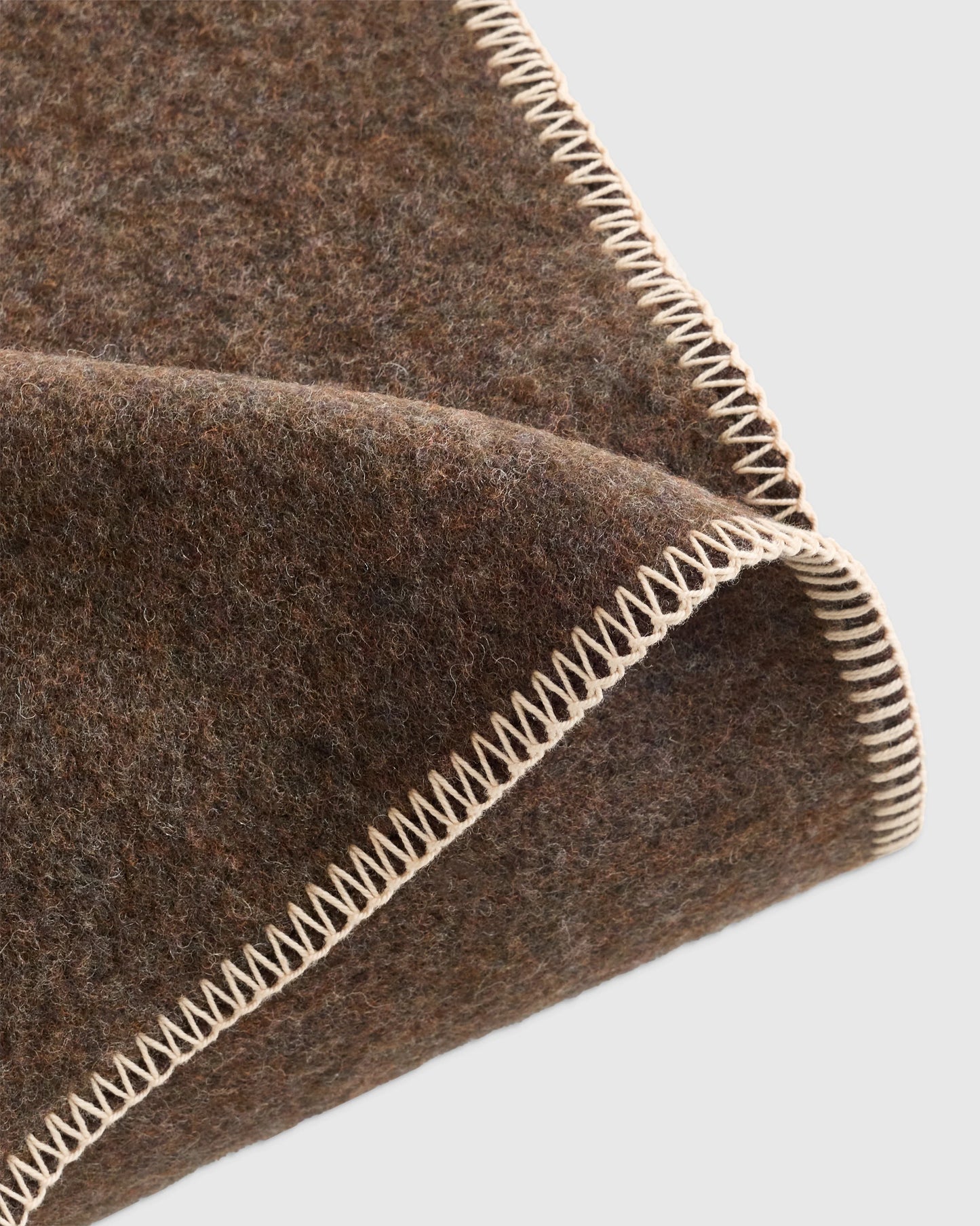 Wool Whipstitch Throw - 50x70 / Olive
