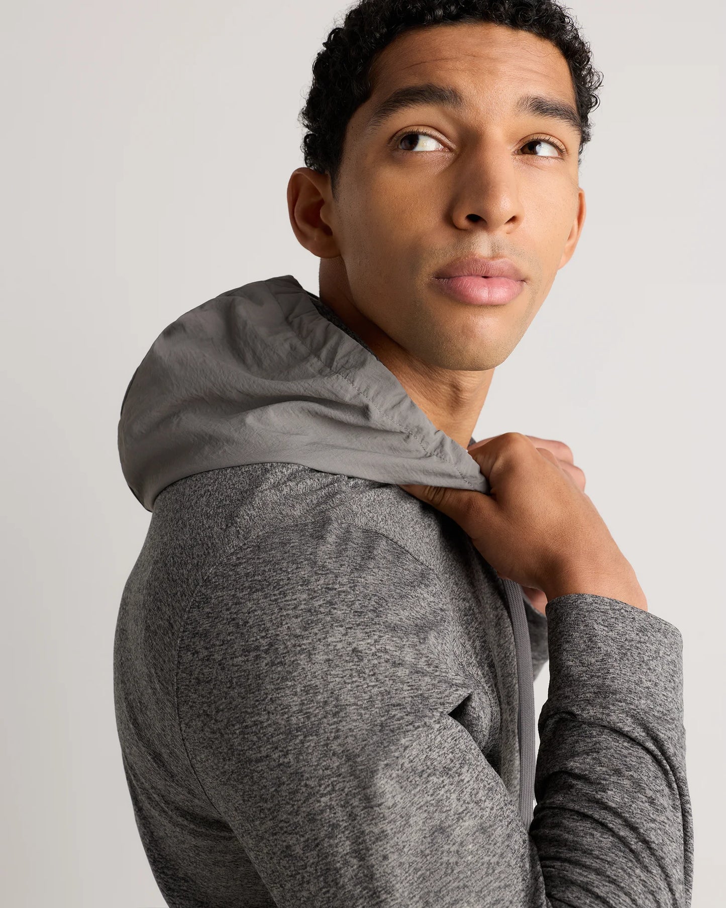 Flowknit Performance Hybrid Pullover Hoodie - S / Heather Green