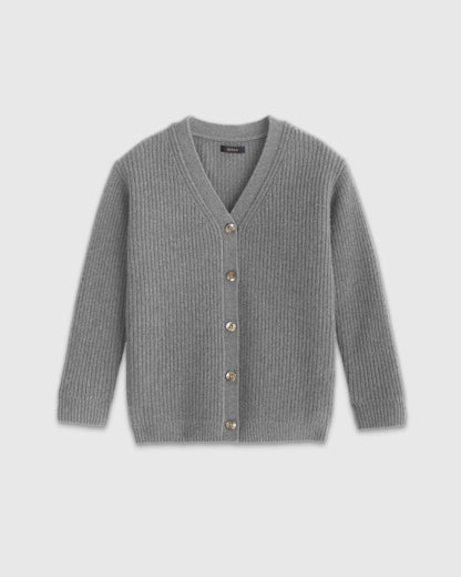 Washable Cashmere Oversized Fisherman Cardigan - 10 / Oatmeal