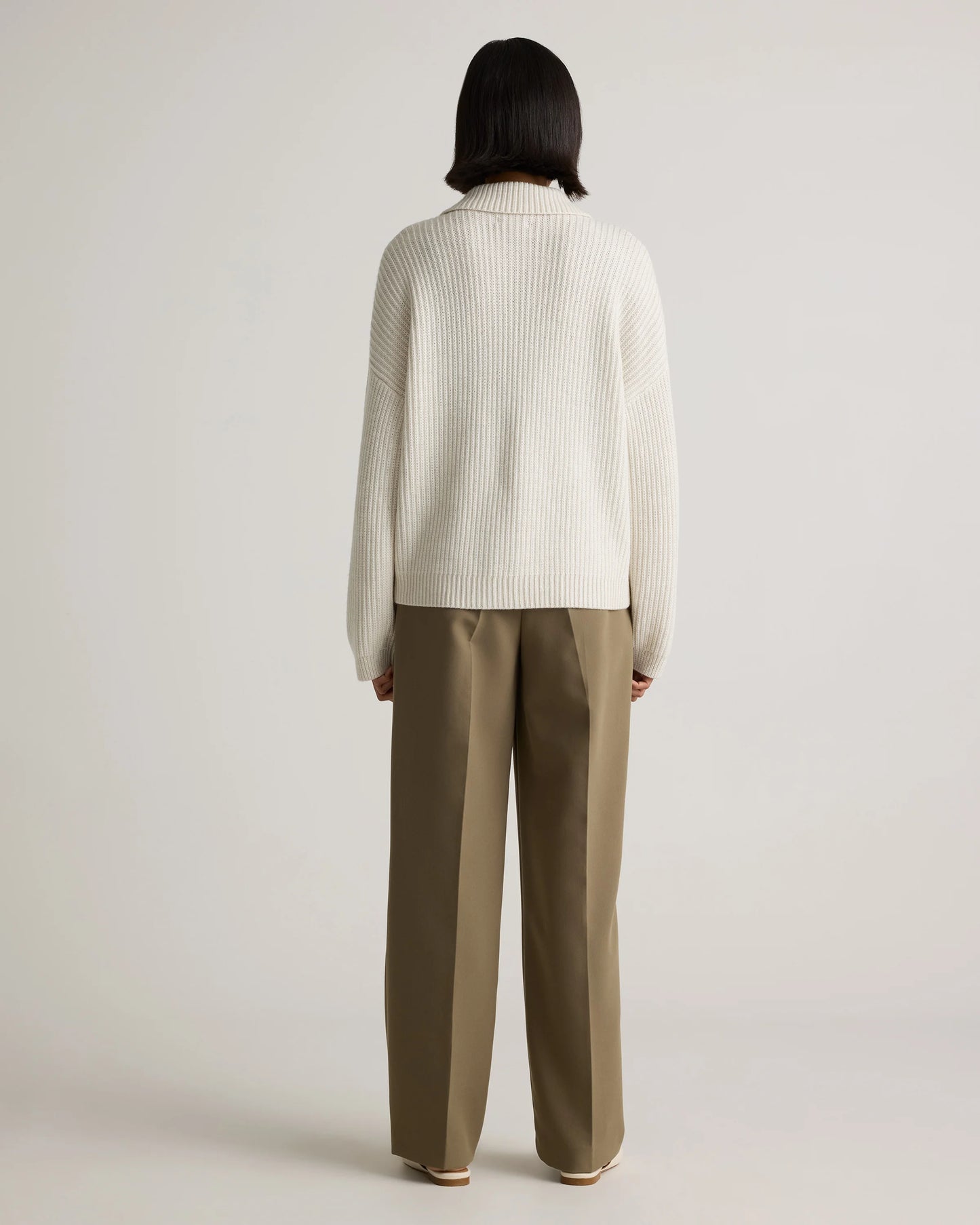 Australian Merino Wool Collared Cable Cardigan - XS / Coffee Bean Brown