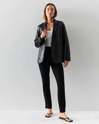 Ultra-Stretch Ponte Straight Leg Pants - XS / Morel Grey