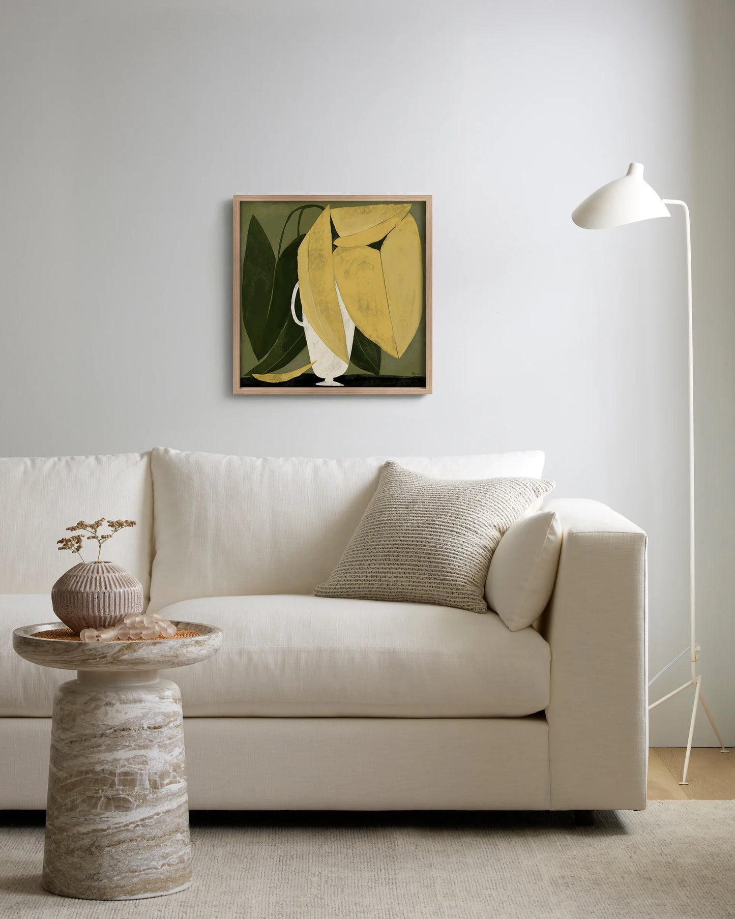 Yellow Leaves by Marco Marella - 21.25"x21.25" / Black