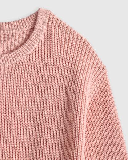 100% Organic Cotton Fisherman Tunic Sweater - 6 / Oatmeal