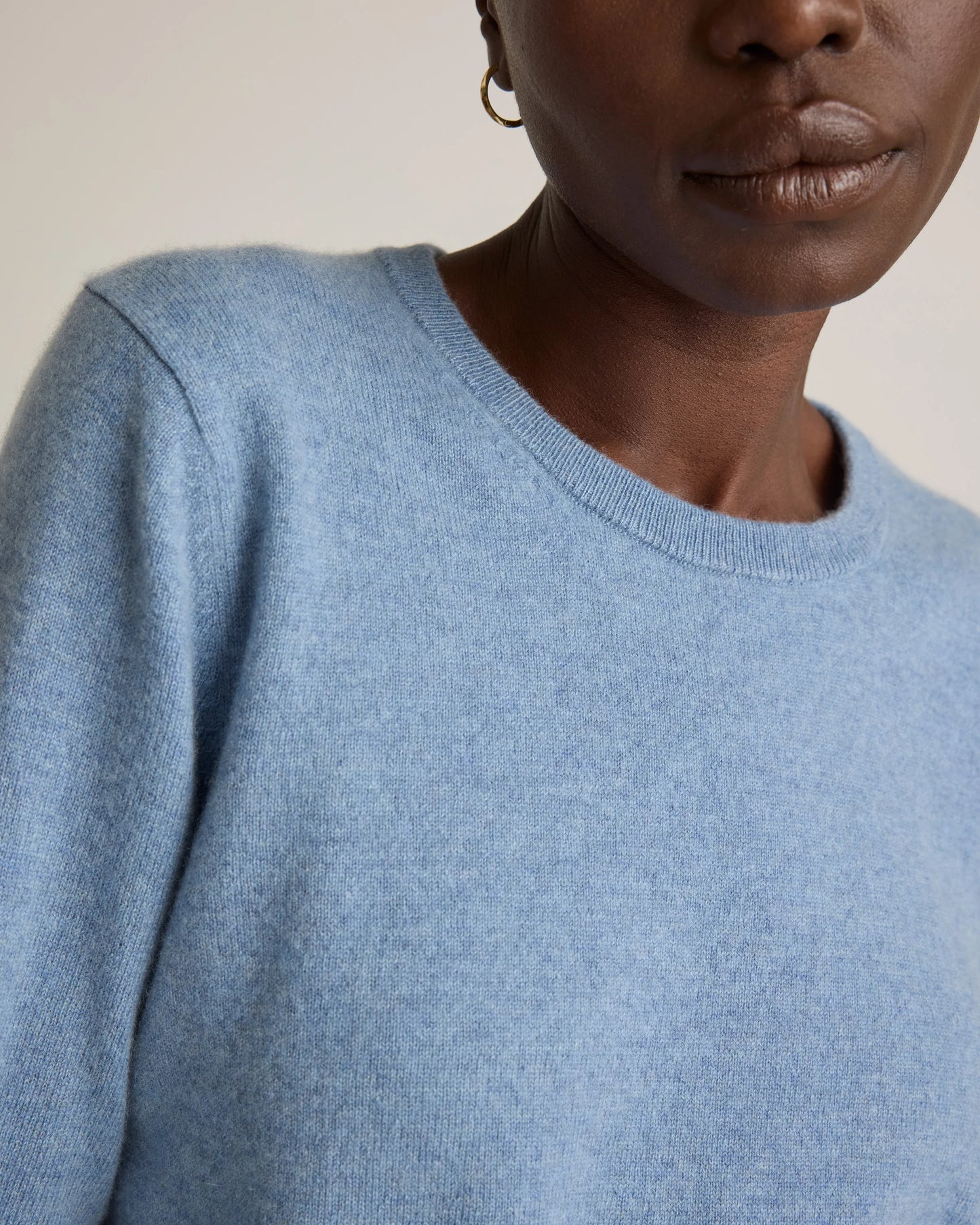 Mongolian Cashmere Crewneck Sweater - XS / Ivory