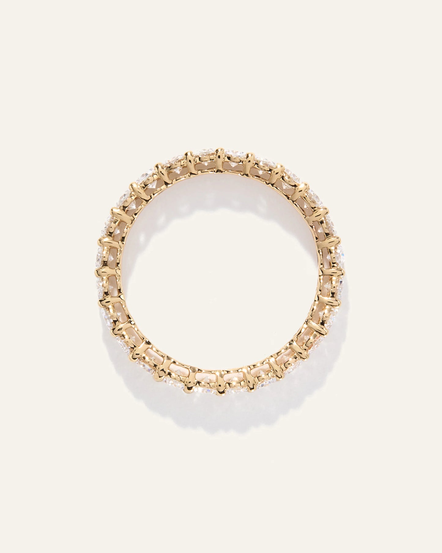 Lab Grown Diamond Oval Eternity Band - 5 / Yellow Gold
