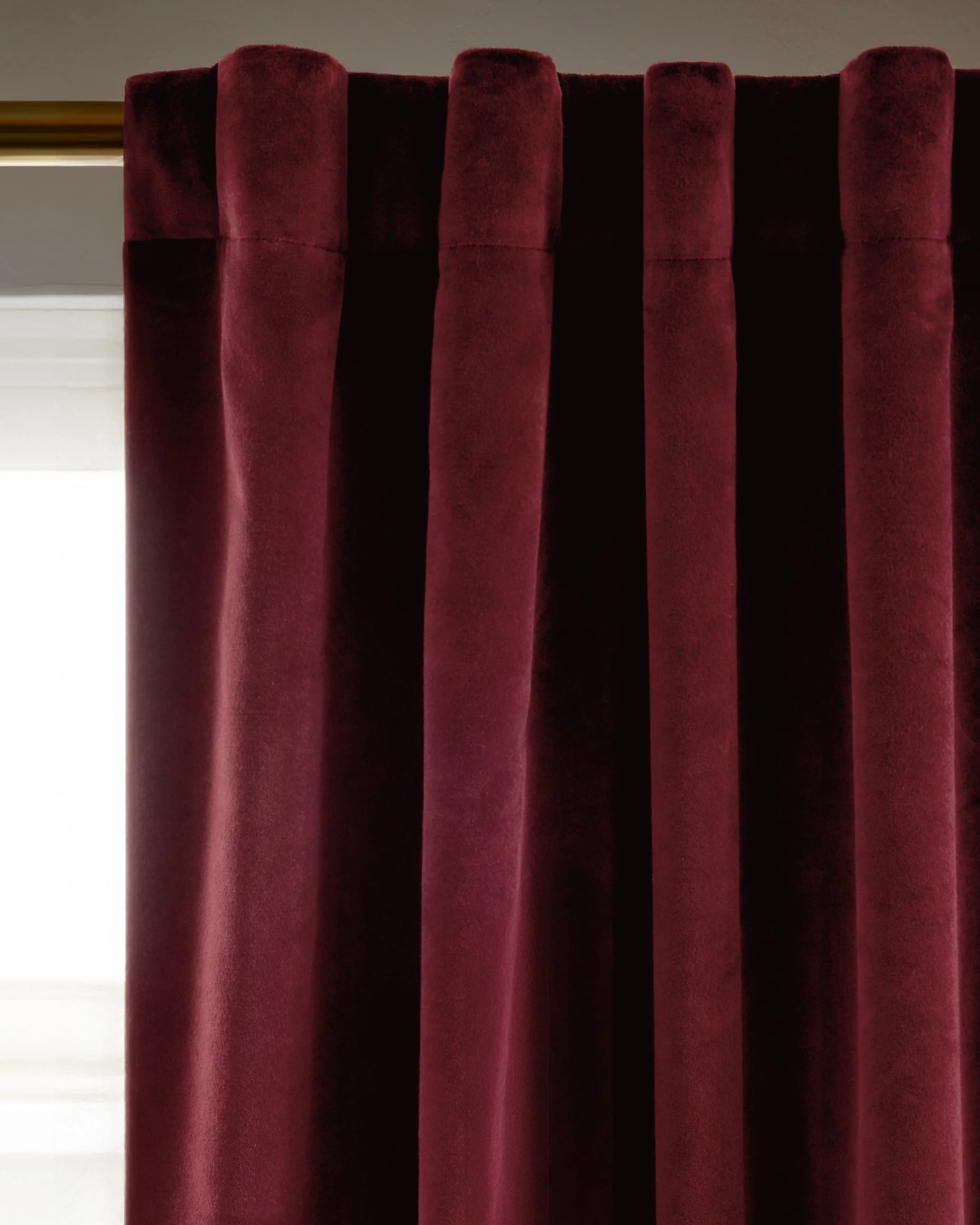 Cotton Velvet True Blackout Curtain - 48x84 / Ivory