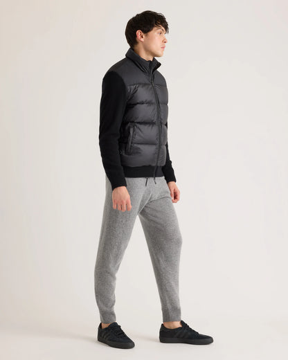 Mixed Media Down and Cashmere Jacket - S / Black