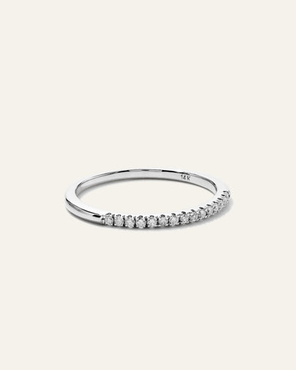 14K Gold Diamond Wedding Band - 4 / Yellow Gold