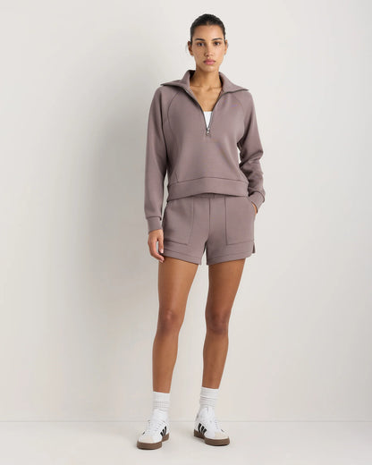 CloudComfort Half Zip Sweatshirt - XS / Pebble Beige