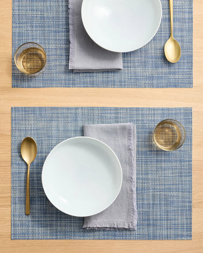 Mini Basketweave Easy-Care Rectangular Placemat, Set of 4 by Chilewich - One Size / Parchment