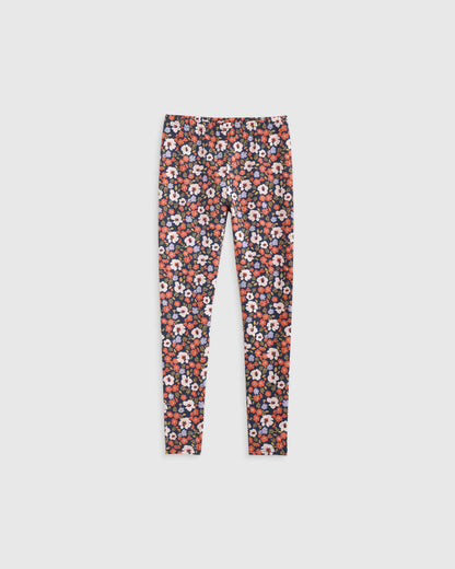 Organic Cotton Leggings 4-Pack - 12 / Poppy Floral/Lilac Unicorn
