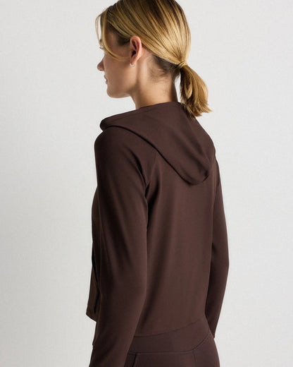 Ultra-Form Hooded Crop Jacket - XS / Black