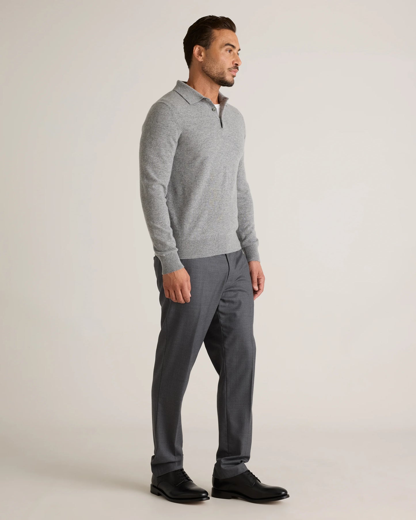 Mongolian Cashmere Polo Sweater - S / True Navy