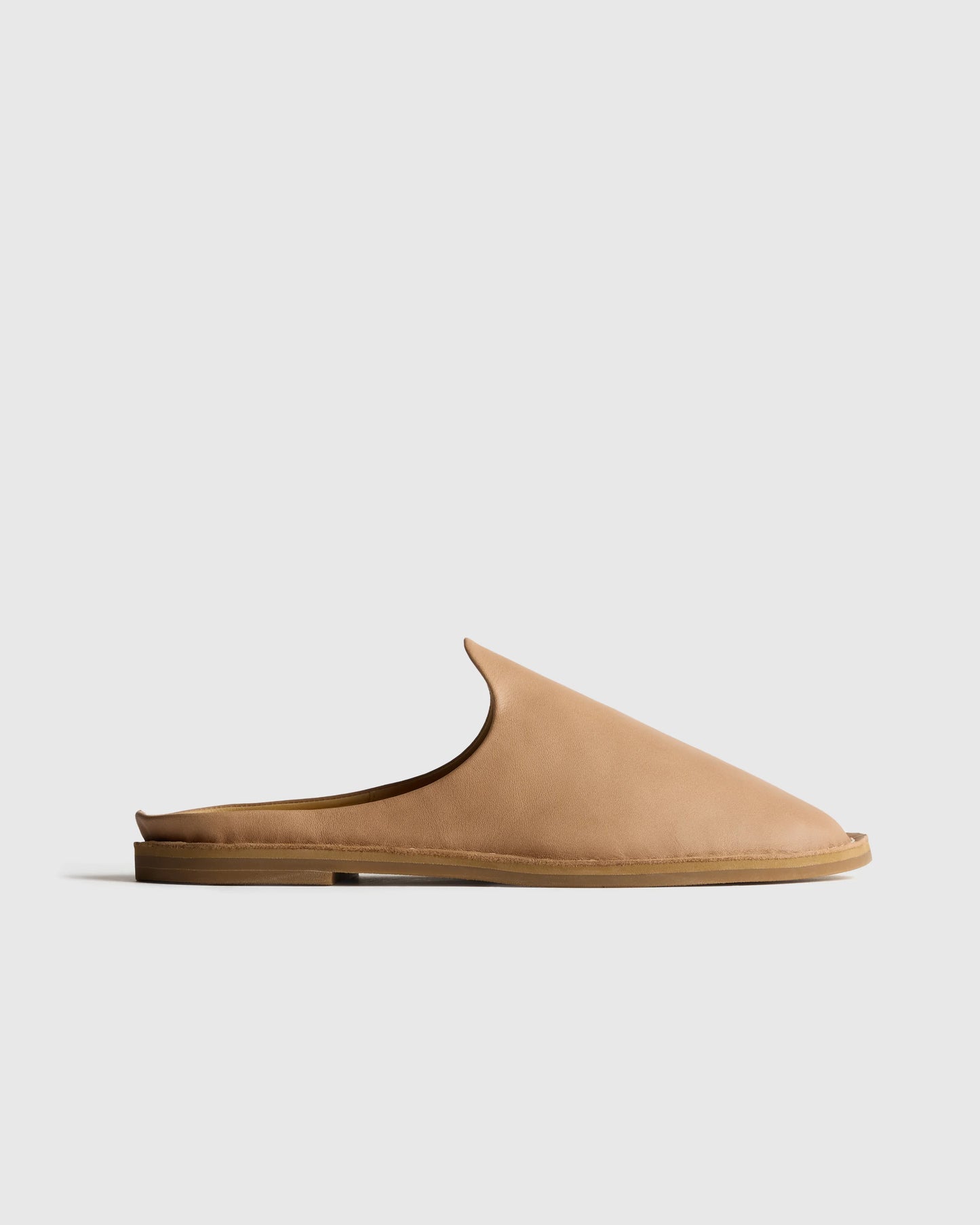 Italian Leather Mule Slip-On - 7 / Sand