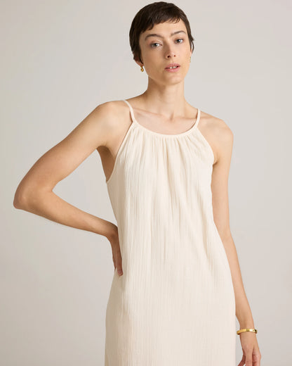 100% Organic Cotton Gauze Sleeveless Maxi Dress - XS / Spiced Orange