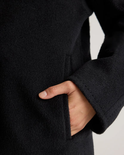 Camel Hair Double-Breasted Slouch Coat - XS / Vicuna