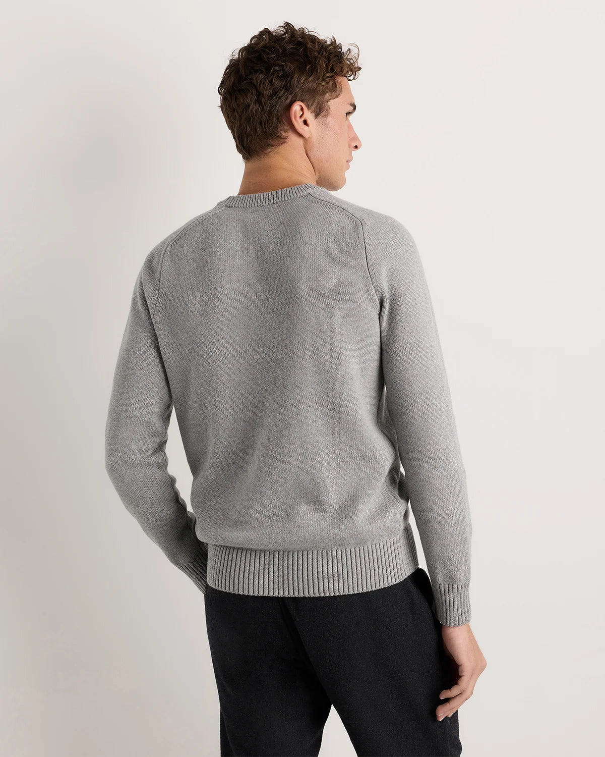 100% Organic Cotton Crewneck Sweater - S / Speckled Beige