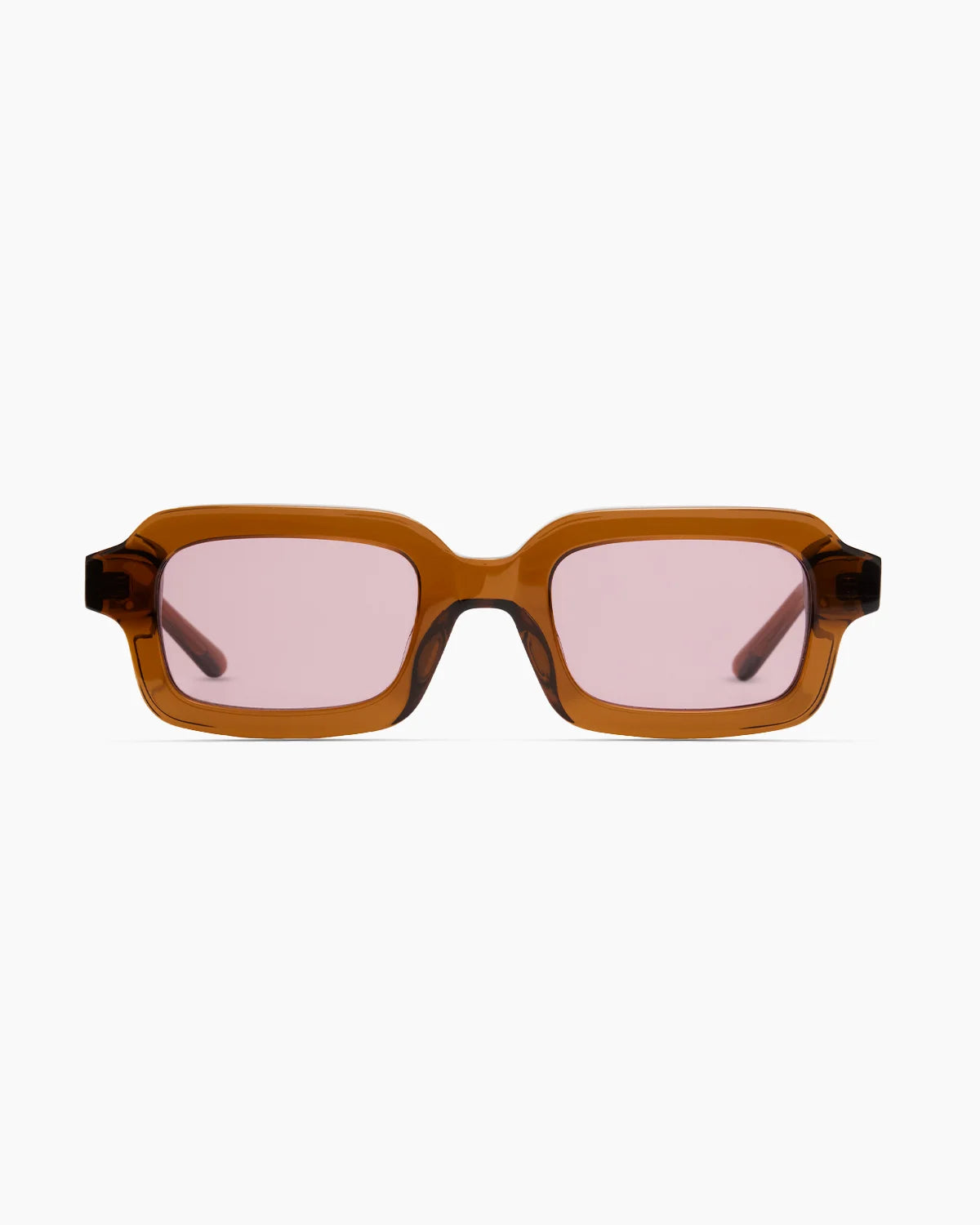 Fiji Polarized Acetate Sunglasses - Standard / Clear Spice with Deep Rose lens