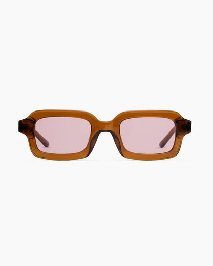 Fiji Polarized Acetate Sunglasses - Standard / Clear Spice with Deep Rose lens